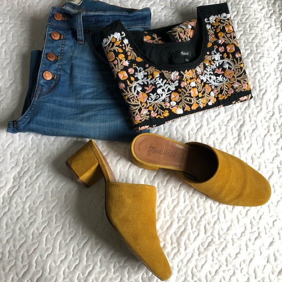 Madewell Shoes - Madewell walker mule in suede mustard